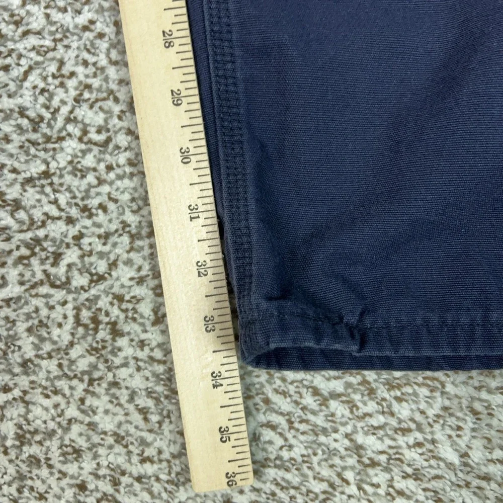 Carhartt Pants Men 38x34 Blue Canvas Carpenter Workwear Flame Resistant FR Cat 2